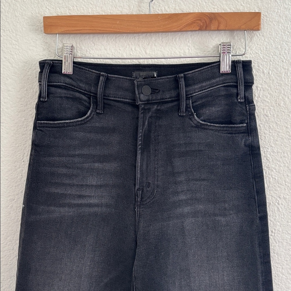Mother Lil Hustler Roller Sneak Jeans Not Today Satan Wide Leg Denim Size 28 - Picture 8 of 16